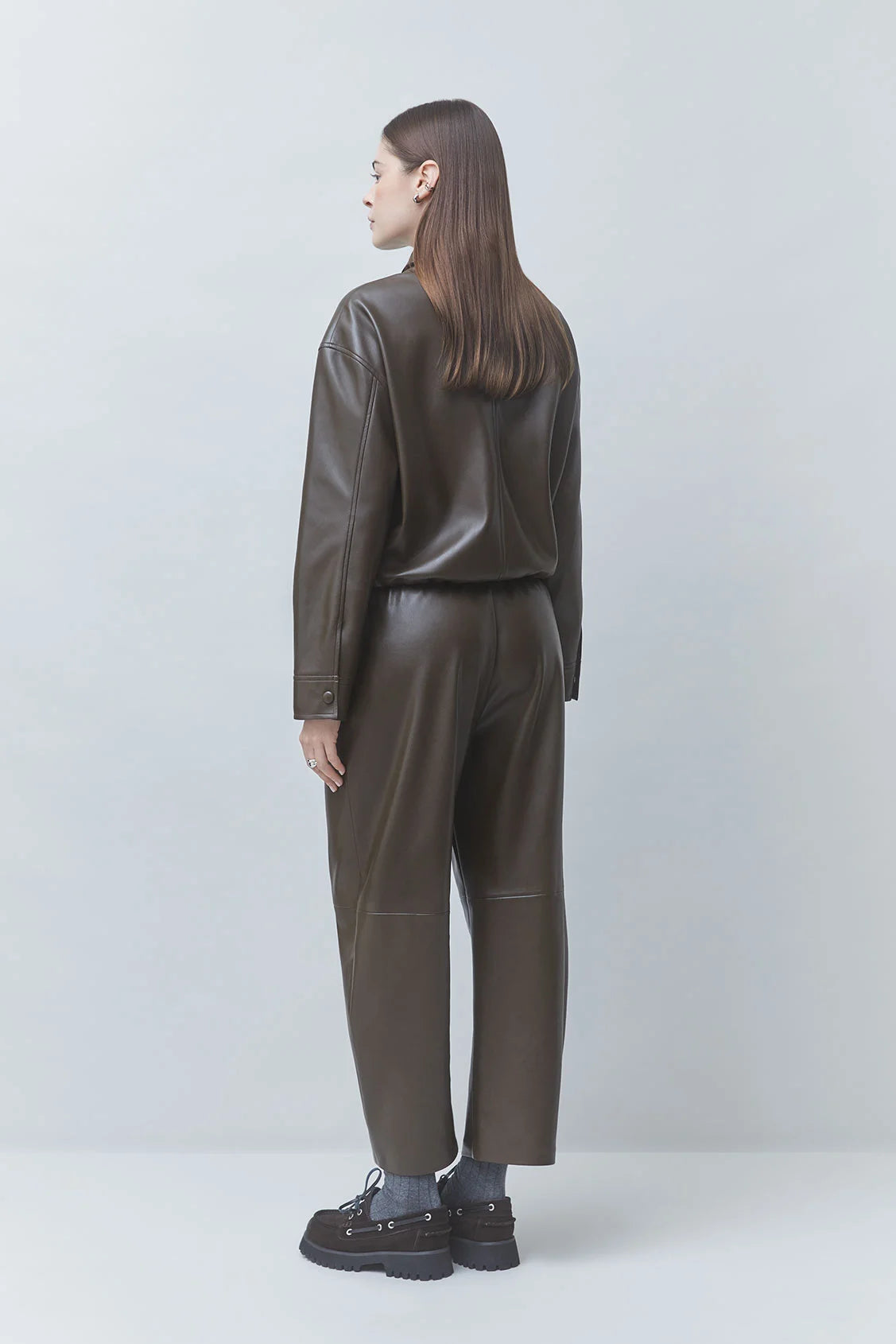 Lennox Faux Leather Blouse