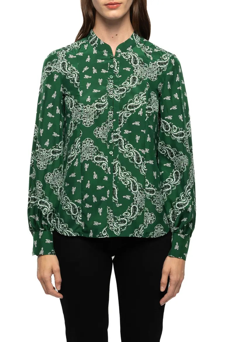 Twina Silk Bandana Top
