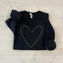 Load image into Gallery viewer, Embossed Heart Valentines Day Puff Sweatshirt