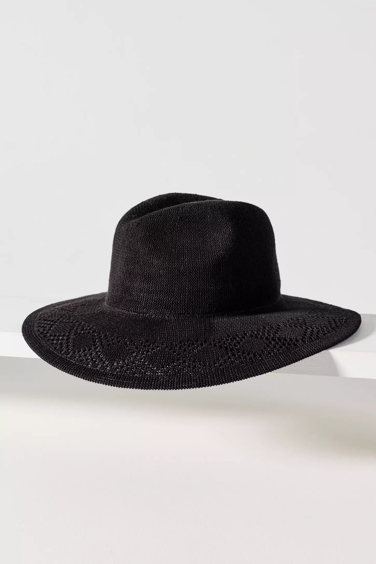 Evie Mesh Packable Sun Hat in Black