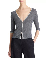 Load image into Gallery viewer, Microstripe V-Neck Cardigan