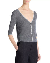 Load image into Gallery viewer, Microstripe V-Neck Cardigan
