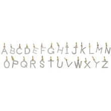 Load image into Gallery viewer, 18" 14k Gold and Diamond Initial Necklace