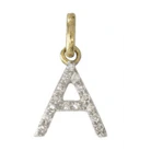 18" 14k Gold and Diamond Initial Necklace