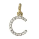 18" 14k Gold and Diamond Initial Necklace