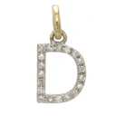 18" 14k Gold and Diamond Initial Necklace
