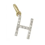 18" 14k Gold and Diamond Initial Necklace