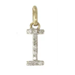 18" 14k Gold and Diamond Initial Necklace