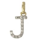 18" 14k Gold and Diamond Initial Necklace