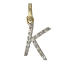 18" 14k Gold and Diamond Initial Necklace