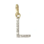 18" 14k Gold and Diamond Initial Necklace