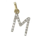 18" 14k Gold and Diamond Initial Necklace