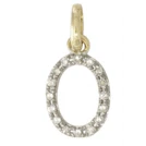 18" 14k Gold and Diamond Initial Necklace