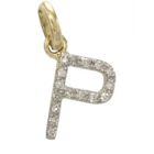 18" 14k Gold and Diamond Initial Necklace