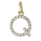 18" 14k Gold and Diamond Initial Necklace