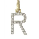 18" 14k Gold and Diamond Initial Necklace