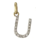 18" 14k Gold and Diamond Initial Necklace