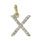 18" 14k Gold and Diamond Initial Necklace