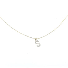 Load image into Gallery viewer, 18" 14k Gold and Diamond Initial Necklace