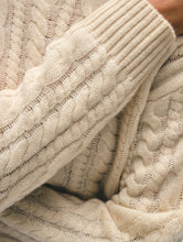Load image into Gallery viewer, Cashmere Luxe Cable Crew