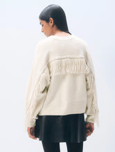 Load image into Gallery viewer, Cashmere Blend Luxe Fringe Crew