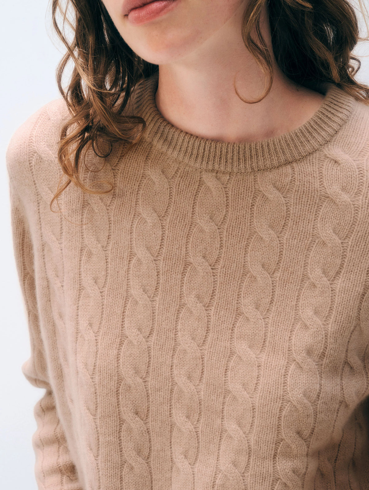 Cashmere Cable Crewneck