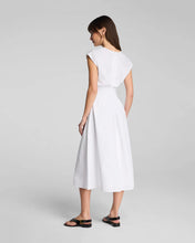 Load image into Gallery viewer, Poplin V-Neck Smocked Midi Dress