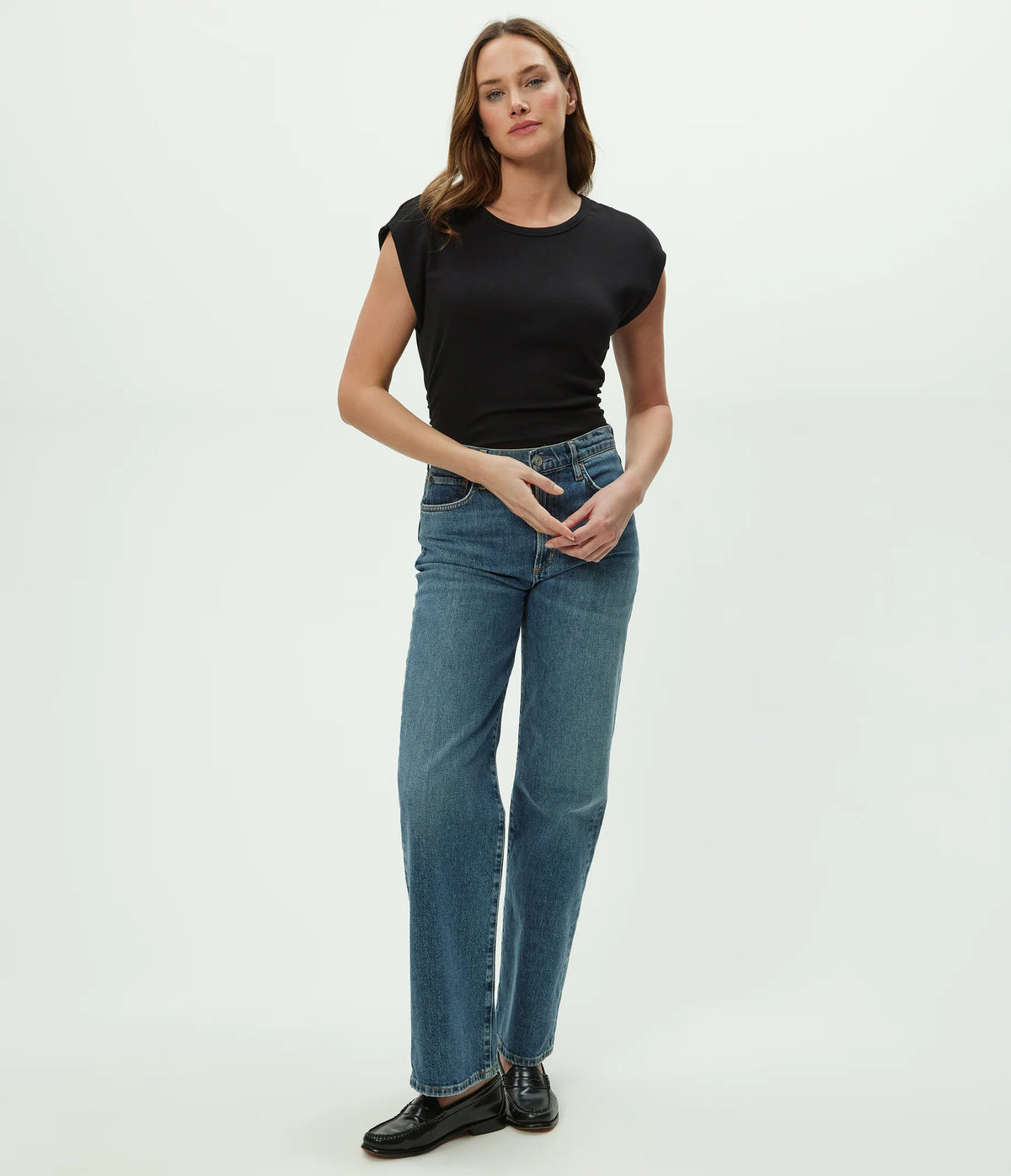 Joni Crew Neck Shoulder Top