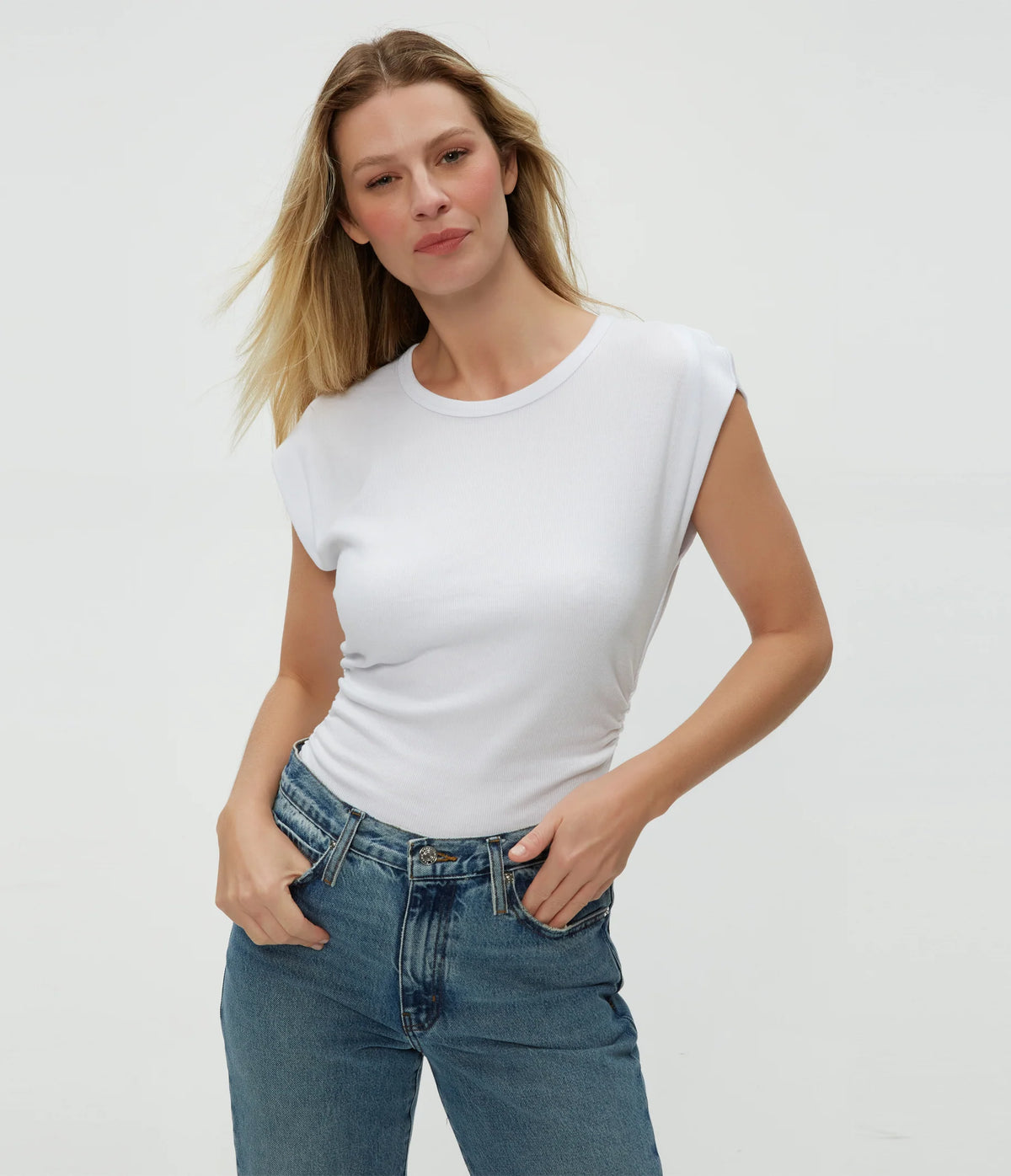 Joni Crew Neck Shoulder Top