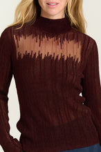 Load image into Gallery viewer, Intarsia sweater with perkins collar
