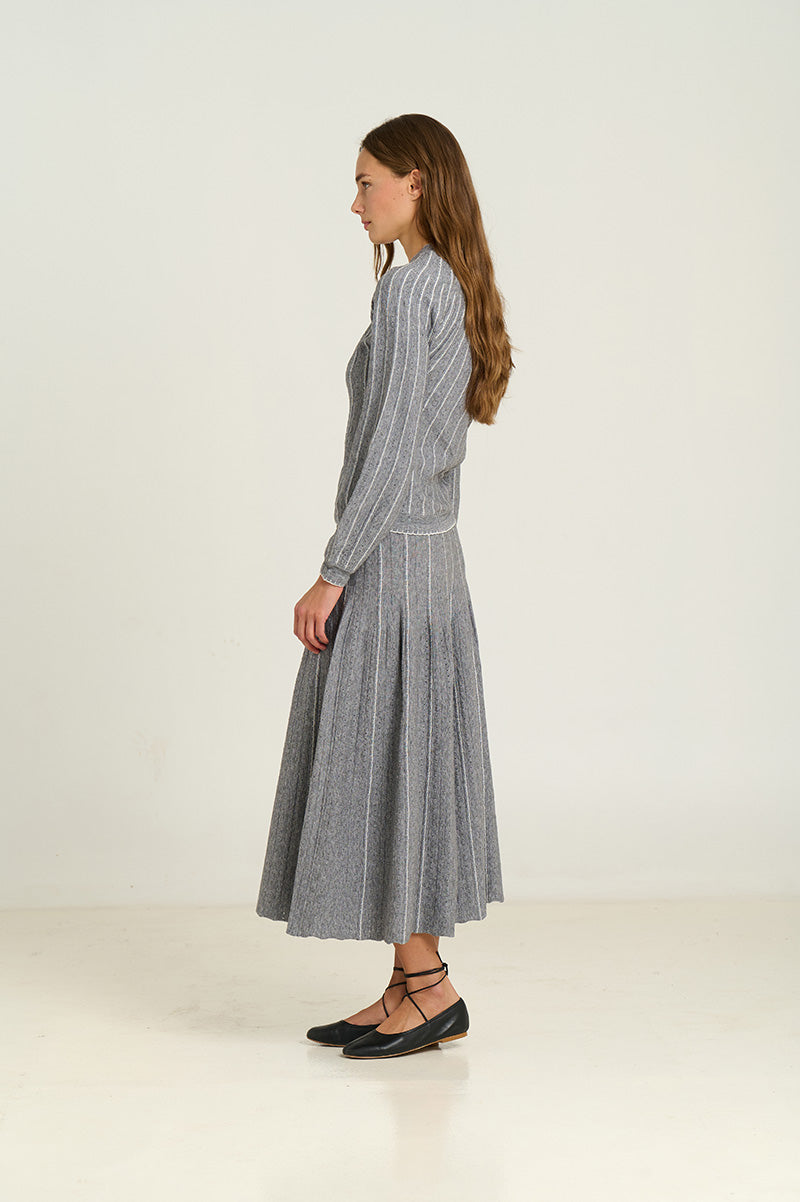 Radial Midi Skirt