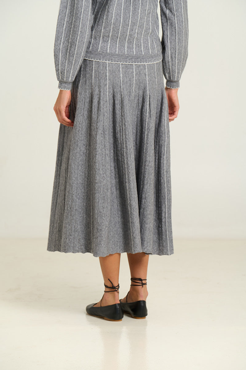 Radial Midi Skirt
