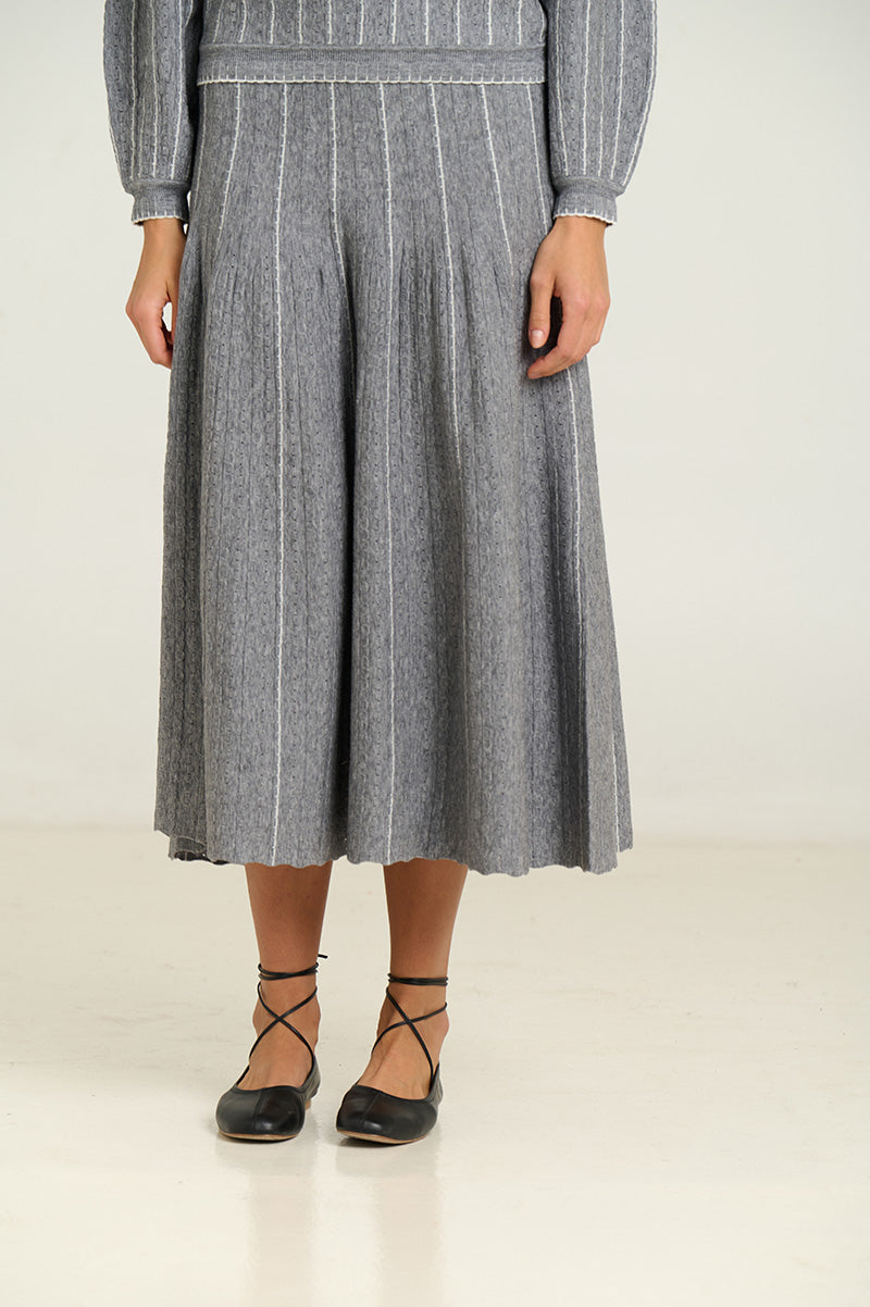 Radial Midi Skirt