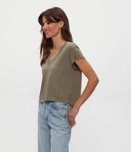 Load image into Gallery viewer, Harlan Cropped V-Neck Tee