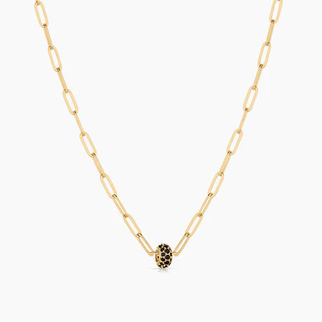 Astra Pavé Paperclip Necklace