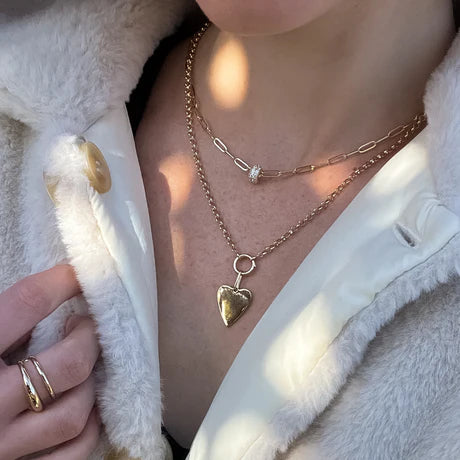 Astra Pavé Paperclip Necklace
