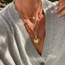Load image into Gallery viewer, Aurelie Puffy Heart Clip Necklace