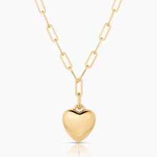 Load image into Gallery viewer, Aurelie Puffy Heart Clip Necklace