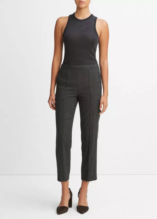 Brushed Wool Mid Rise Pant