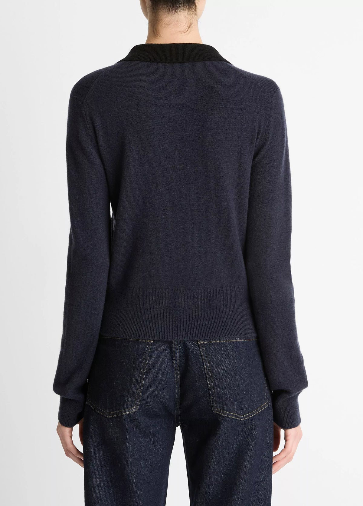 Contrast-Trim Wool & Cash-Blend Cardigan