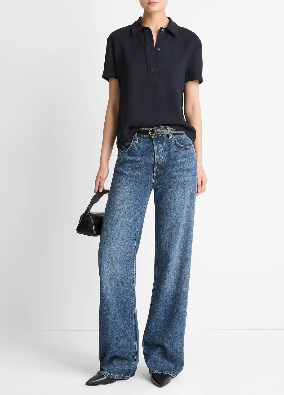 Crepe Polo Shirt