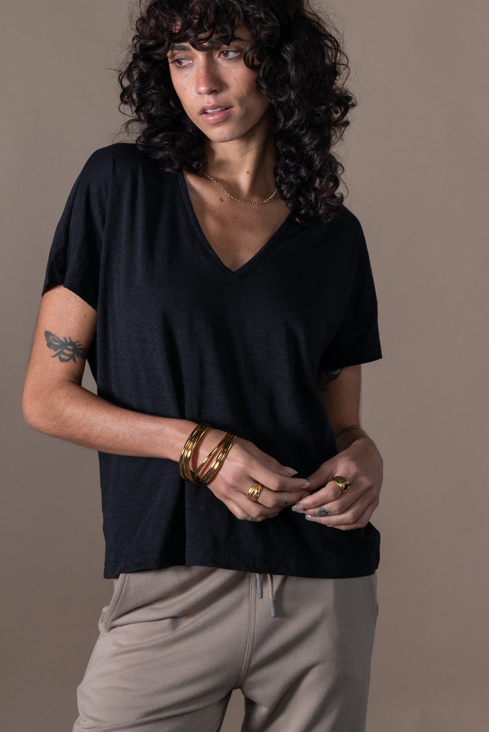 Esmee V-Neck Short Sleeve Top