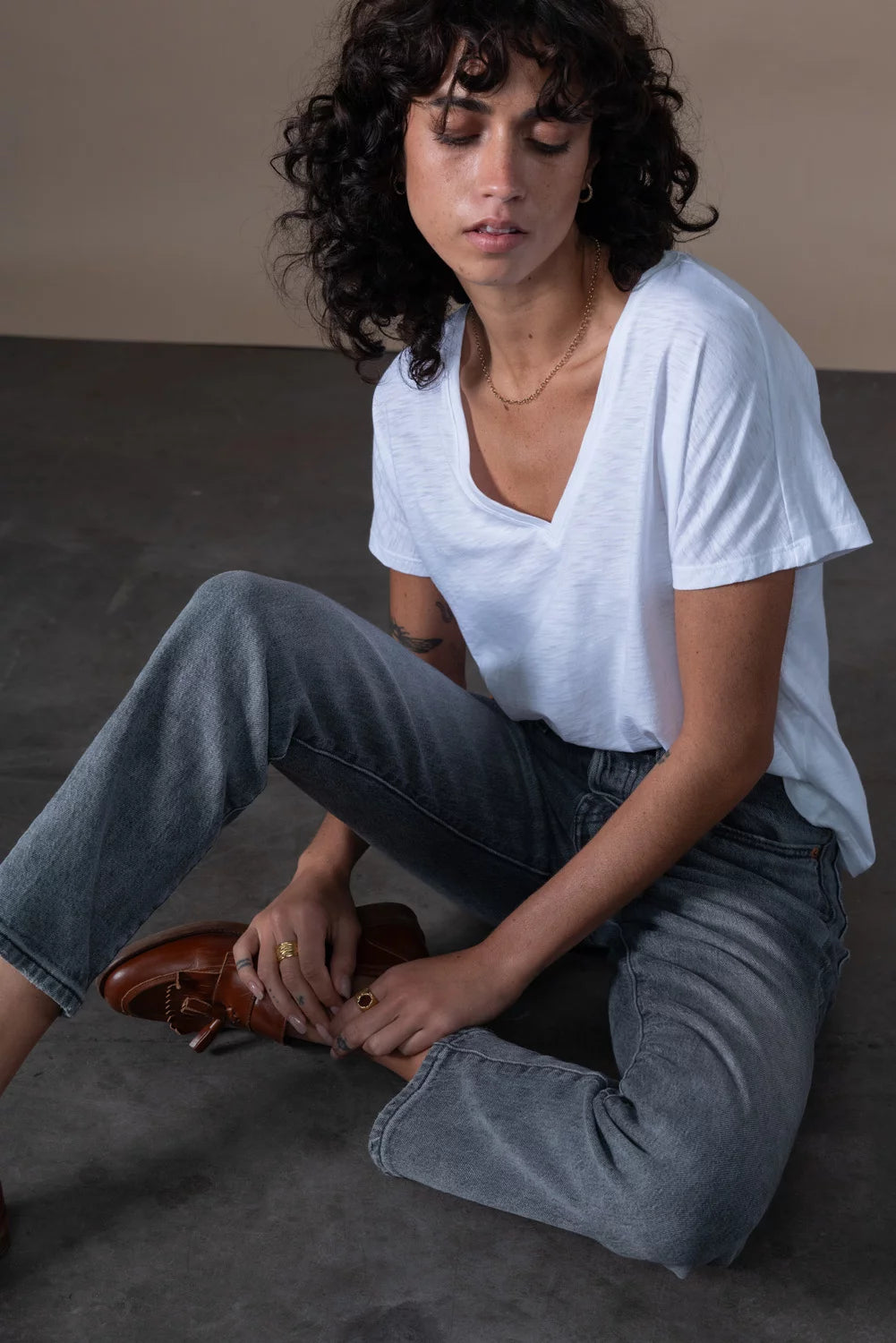Esmee V-Neck Short Sleeve Top