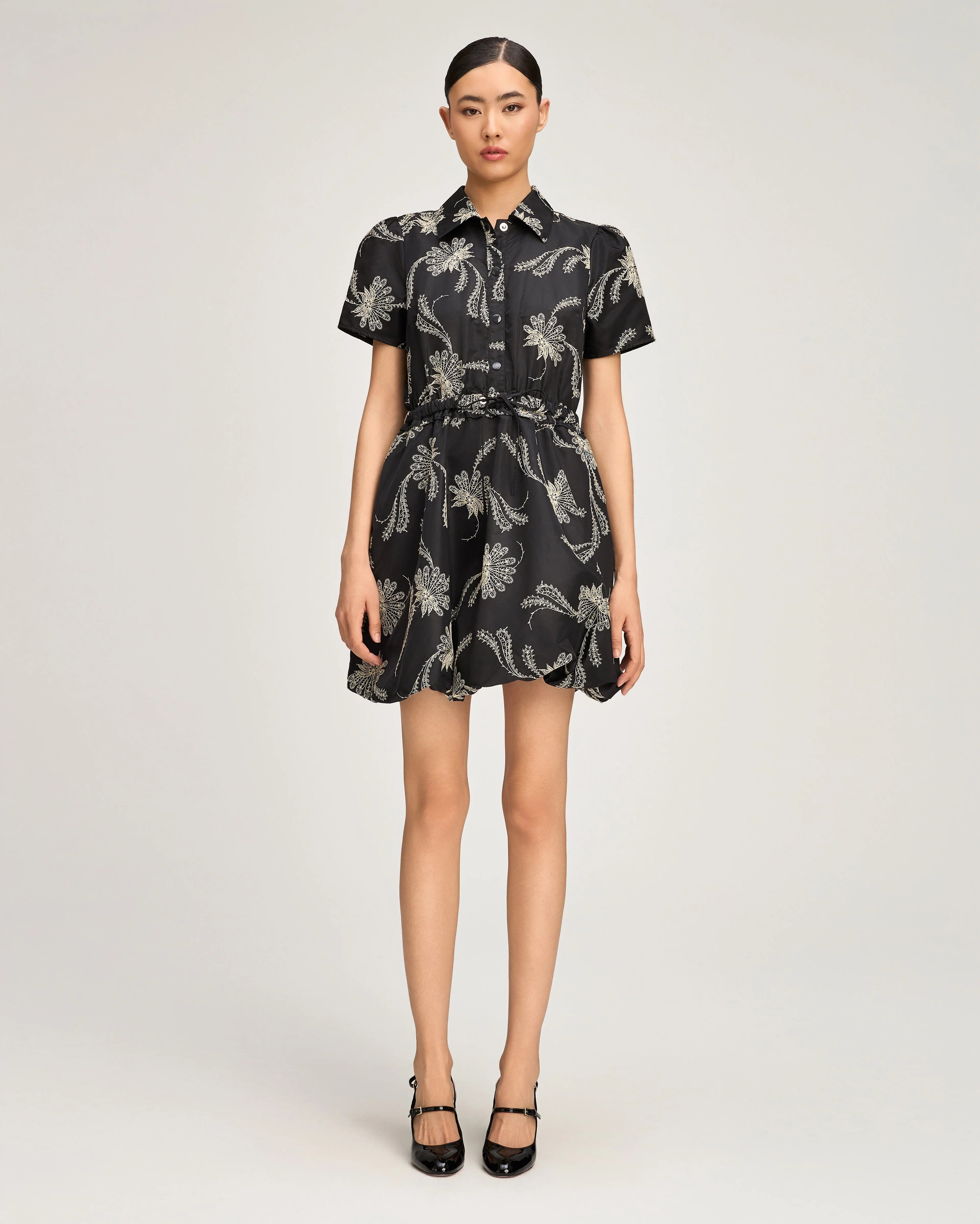 Paisley Fan Embroidered Ophelie Dress