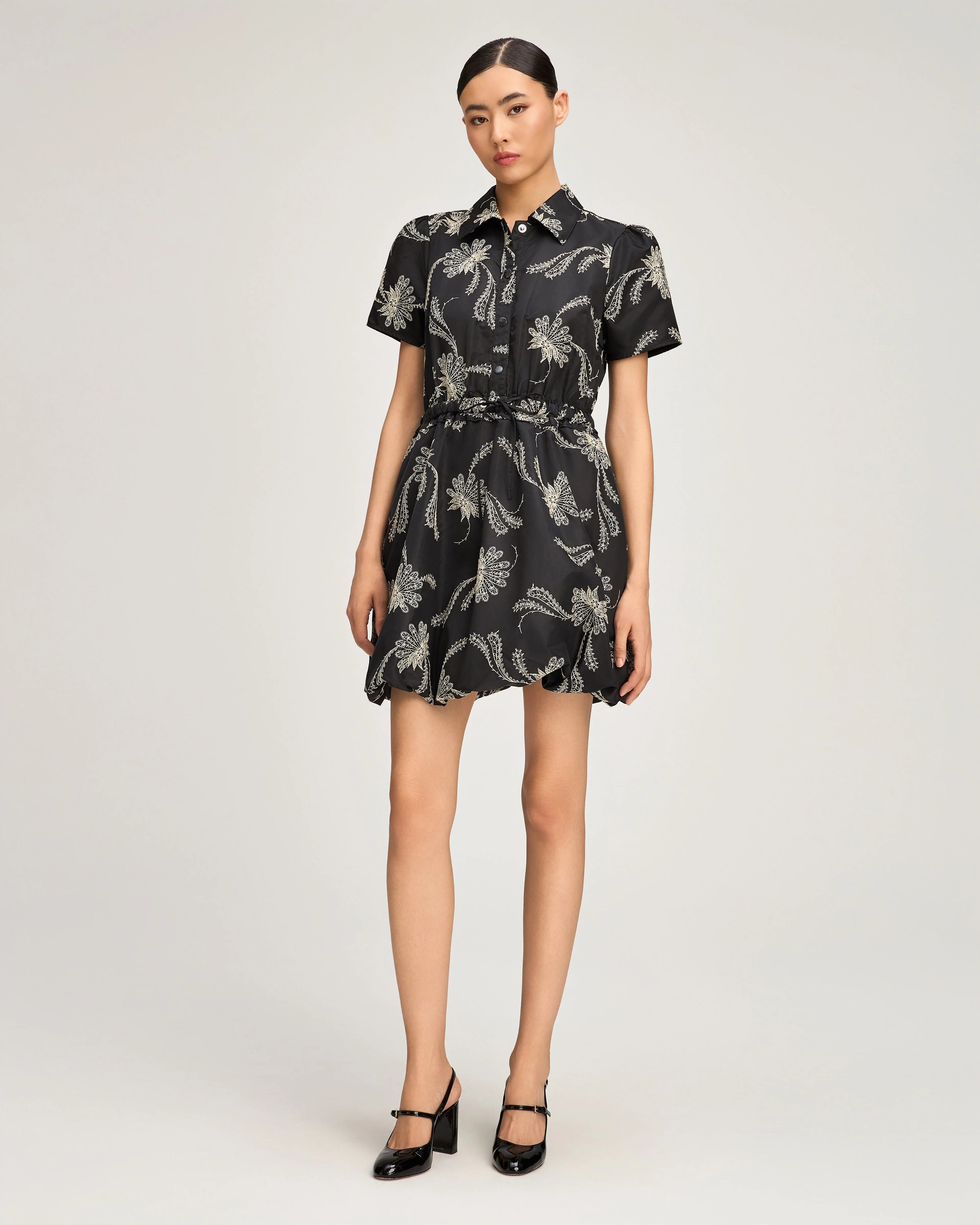 Paisley Fan Embroidered Ophelie Dress