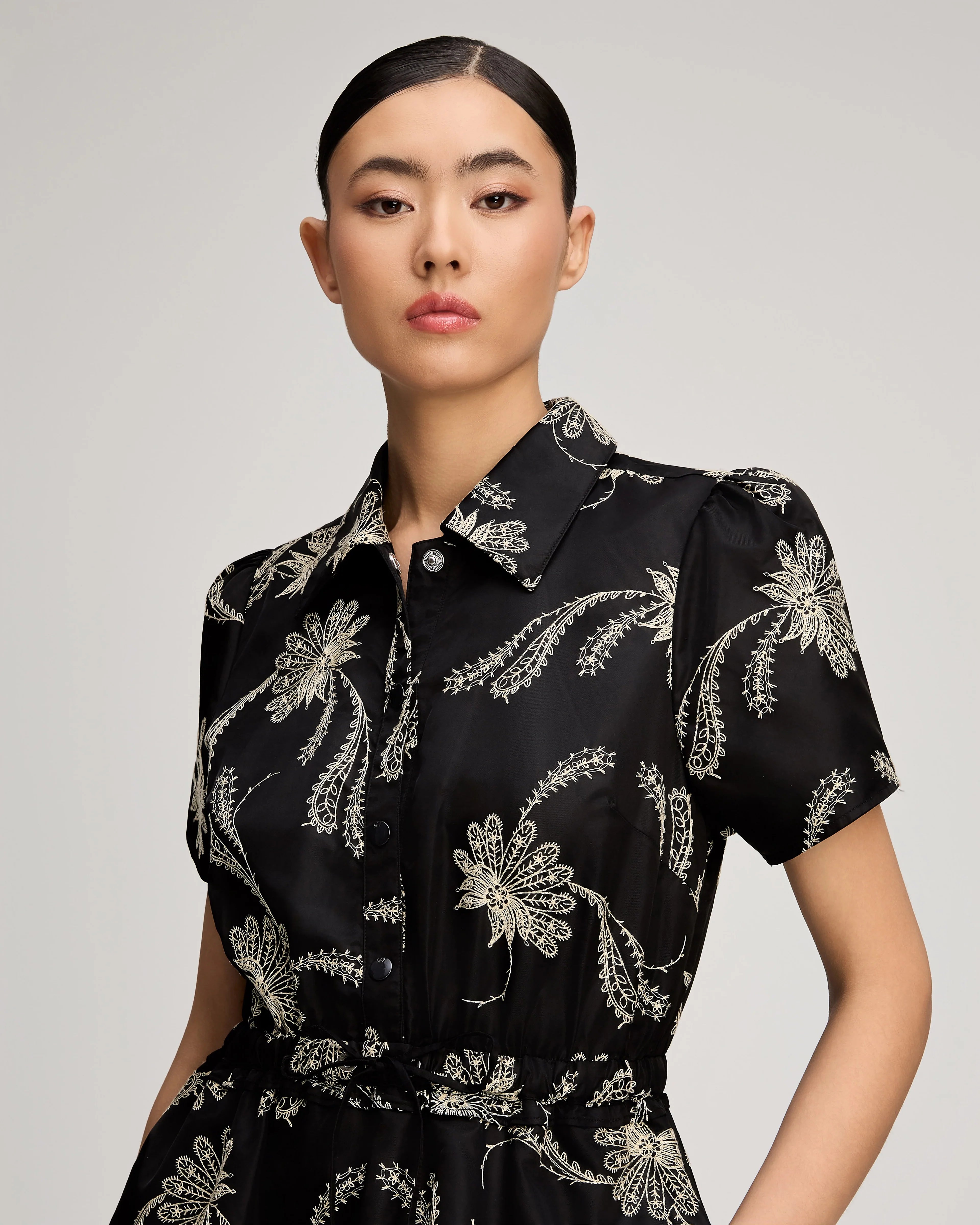 Paisley Fan Embroidered Ophelie Dress