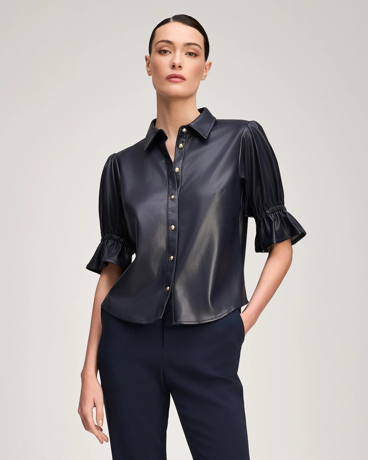 Lite Vegan Leather Fiona Top