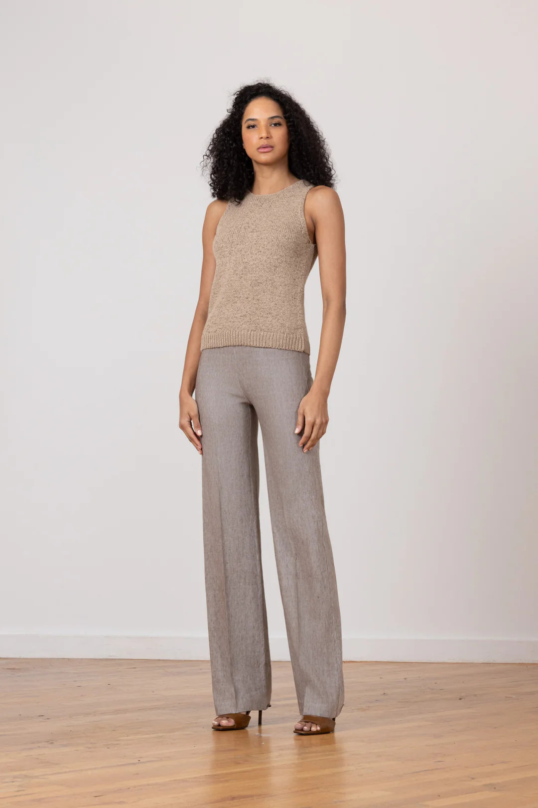 Flavia Linen Denim Mushroom
