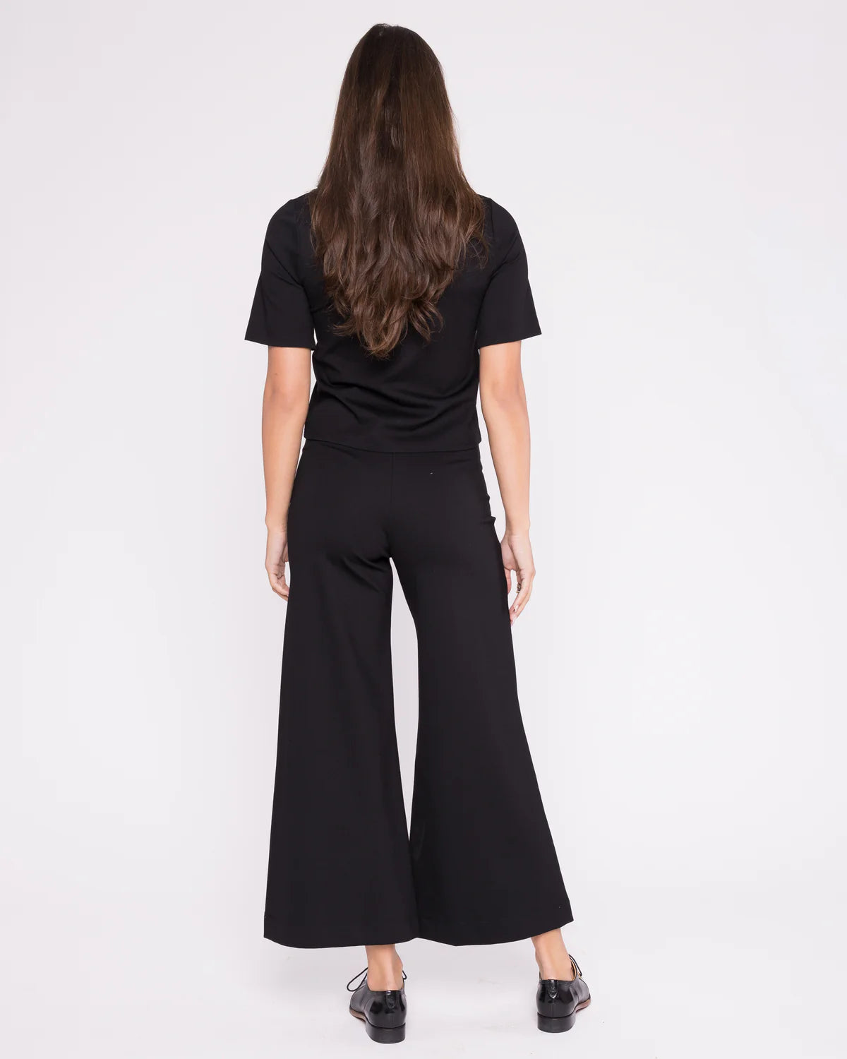 Ponte Knit Wide Leg Pant