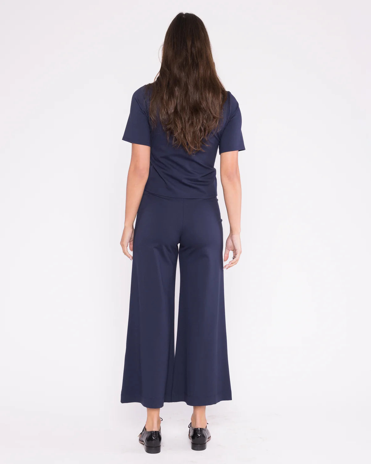 Ponte Knit Wide Leg Pant